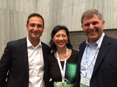 Susan with PEIs Premier Robert Ghiz, host of 2014 Council of the Federation meetings, and Frank Swedlove, President of Canadian Life and Health Insurance Association