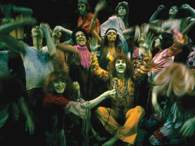 A scene from the Broadway production of the musical "Hair".