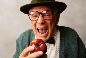 man with apple