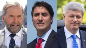 Mulcair Trudeau Harper